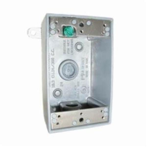 Mulberry Electrical Box, 19 cu in, Outlet Box, 1 Gang, Aluminum, Rectangular 30206
